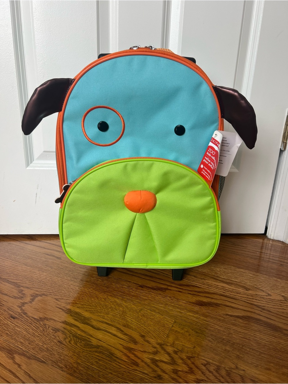 Skip Hop Kids Dog Face Backpack - Aqua, Lime & Orange